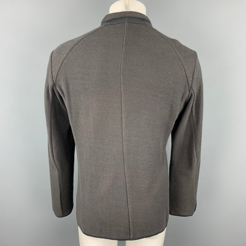 VOLGA VOLGA Size M Grey Cotton Hidden Buttons Cardigan