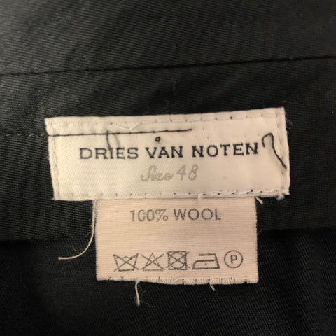 DRIES VAN NOTEN Size 32 Navy Wool Flat Front Dress Pants