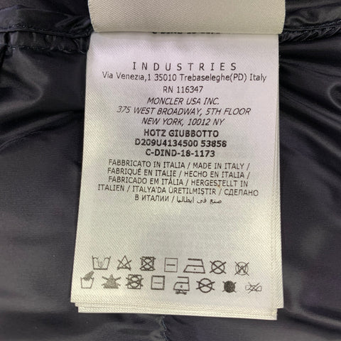 MONCLER GENIUS x FRAGMENT FW18 Size L Black White Nylon Quilted Jacket
