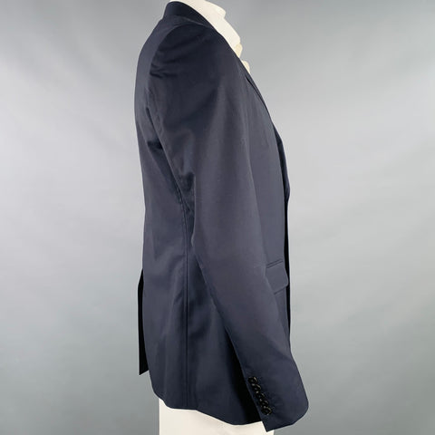 GUCCI Size 42 Long Navy Wool Single Breasted Sport Coat