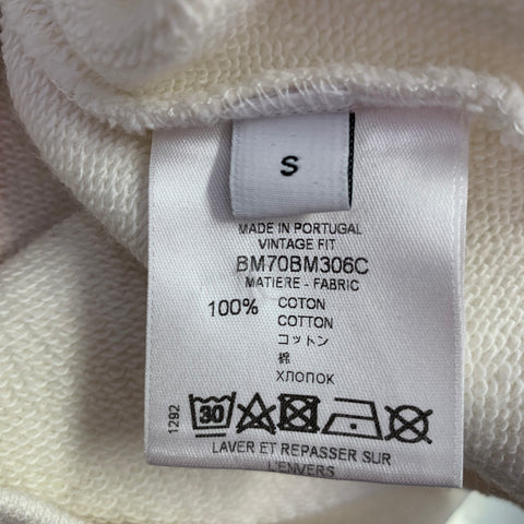 GIVENCHY Size S Cream Red Cotton -GV World Tour- Graphic Sweatshirt
