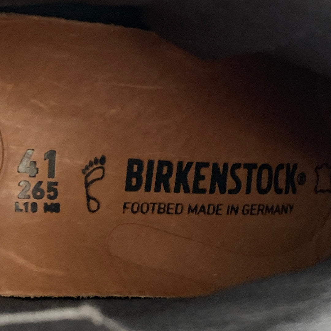 BIRKENSTOCK Size 8 Collins Black Leather Rubber Sole Side Zipper Boots