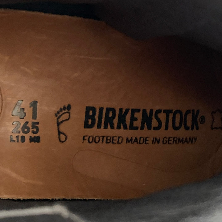 BIRKENSTOCK Size 8 Collins Black Leather Rubber Sole Side Zipper Boots