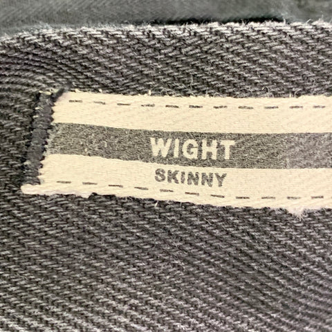 JOHN VARVATOS * U.S.A. Size 30 Grey Charcoal Distressed Twill Cotton Blend Jeans