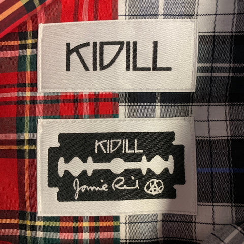 KIDILL x JAMIE REID One Size Anarchy Multi Color Patchwork Cotton Long Sleeve Shirt