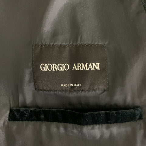 GIORGIO ARMANI Chest Size 44 Blue Turqoise Velvet Polyester Sport Coat