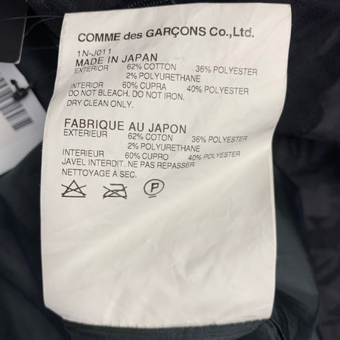 COMME des GARCONS Size XL Black Jacquard Cotton Blend Camouflage Jacket