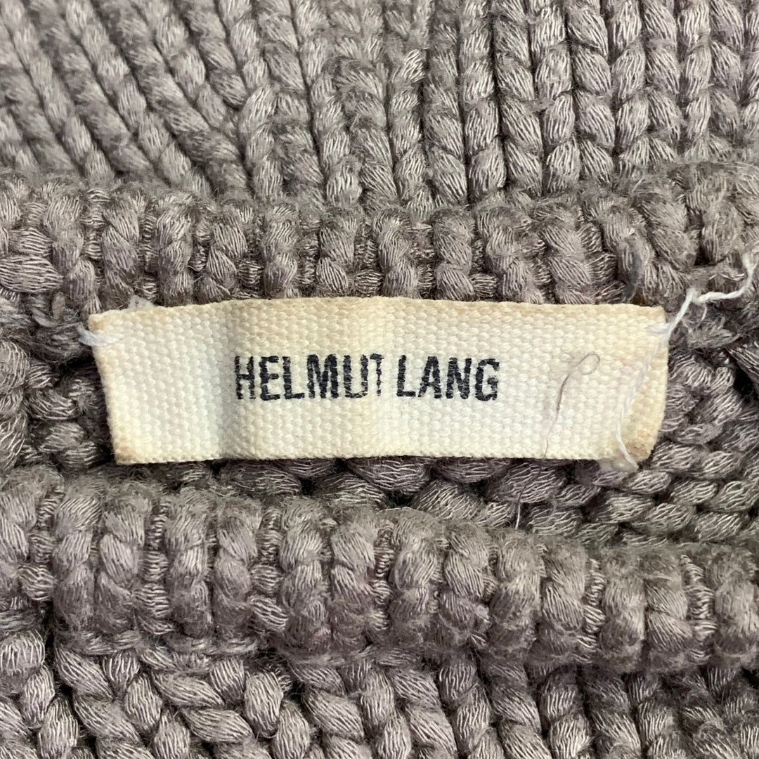 HELMUT LANG FW13 Size S Taupe Open Knit Crew Neck Sweater