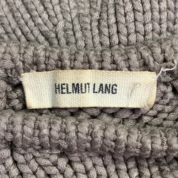 HELMUT LANG FW13 Size S Taupe Open Knit Crew Neck Sweater