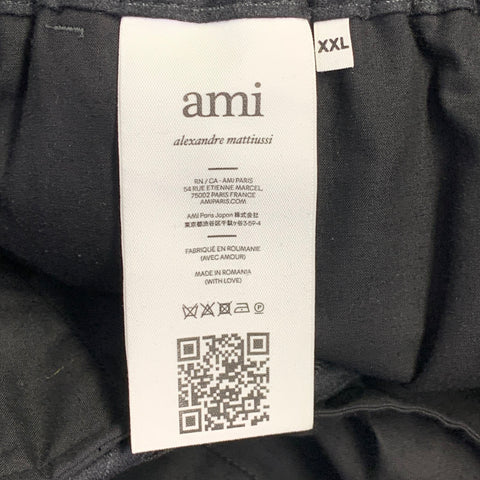 AMI by ALEXANDRE MATTIUSSI Size XXL Grey White Pinstripe Virgin Wool Dress Pants