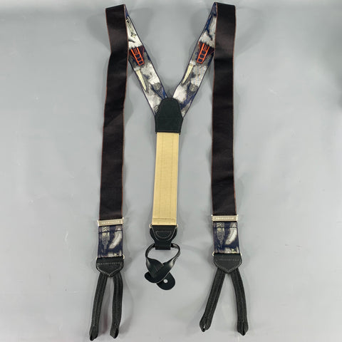 TRAFALGAR Black Multi Color Landmarks Suspenders