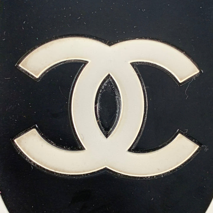 CHANEL Size 9 Black White Woven Canvas Slip On Lace-Up Sneakers