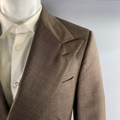 RALPH LAUREN Chest Size 38 Dark brown Wool Double Breasted 30 31 Suit