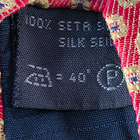 Cravate en Soie à Pois Rouges et Jaunes ERMENEGILDO ZEGNA