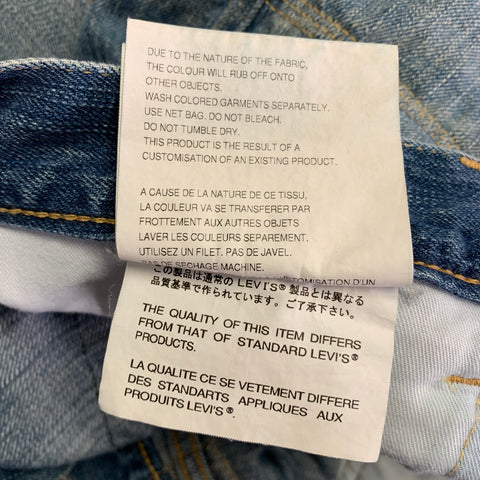 JUNYA WATANABE x LEVI STRAUSS Size S Blue Patch Cotton Selvedge Jeans