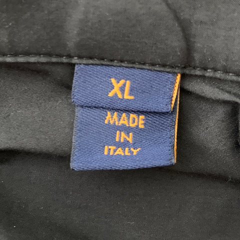 LOUIS VUITTON Size XL Black Cotton Layered Long Sleeve Shirt