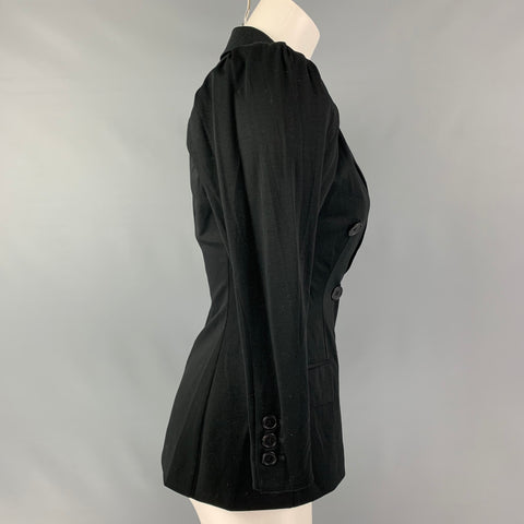 MOSCHINO Talla 8 Chaqueta negra de algodón y poliéster