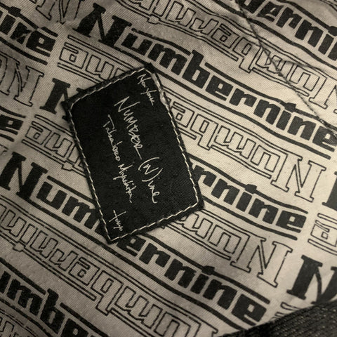 NUMBER (N)INE SS2005 Size 34 Grey Embroidery Cotton Straight leg Jeans