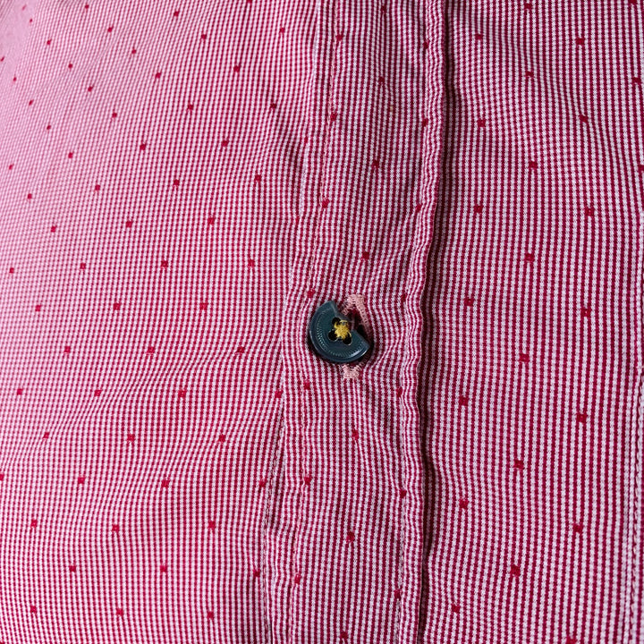 TED BAKER Size XS Bwenno Red White Dots Cotton Blend One pocket Short Sleeve Shirt