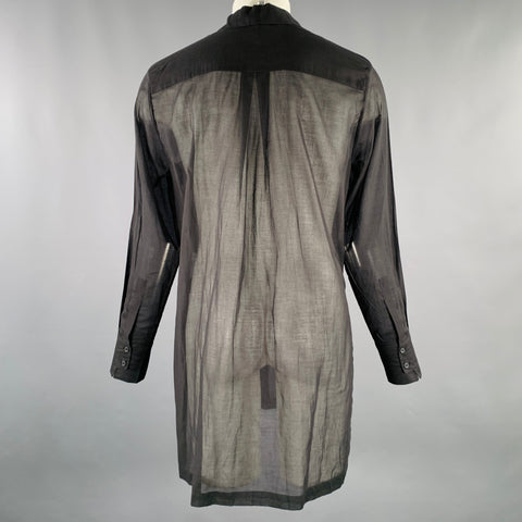MARCO SCAIANO BERLIN Size M Black Cotton Tunic Long Sleeve Shirt