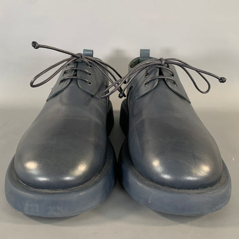 MARSELL GOMELLO Size 8 Navy Leather Lace Up Shoes