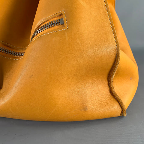 CELINE Fall 2017 Cabas Phantom Yellow Mustard Leather Oversized Tote Handbag