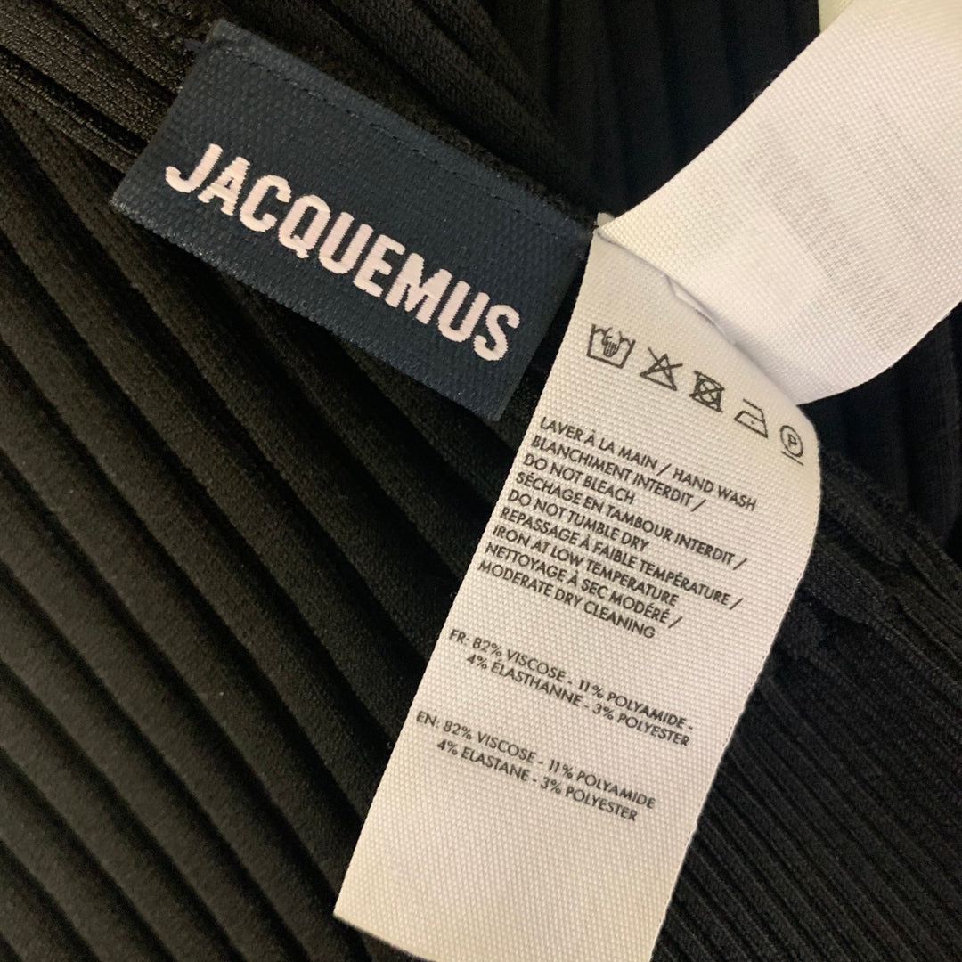 JACQUEMUS Size 2 Black Viscose / Polyamide Long Sleeve Casual Top
