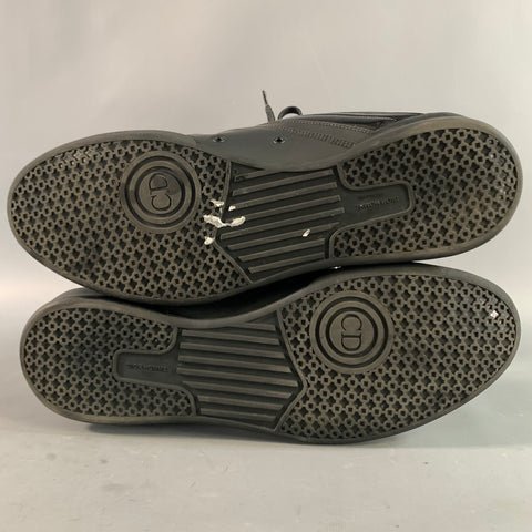 DIOR HOMME Size 12 Black Leather Low Top Sneakers