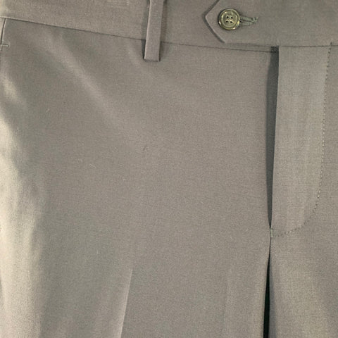 EMPORIO ARMANI Size 34 Navy Wool Blend Tapered Dress Pants