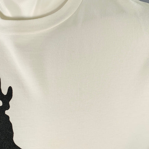 NEIL BARRETT Size M Siouxsie and the Banshees White Black Print Cotton Slim Fit Crew Neck T-shirt