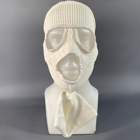 WALTER VAN BEIRENDONCK Size One Size White Textured Viscose Nylon Hats