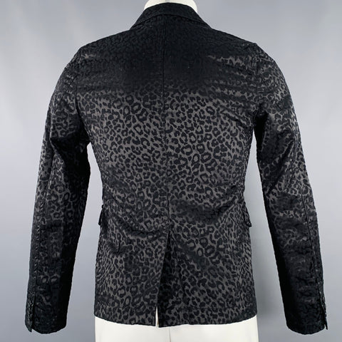 COMME des GARCONS 2014 Size S Black Jacquard Cotton Blend Jacket