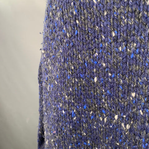 THE ROW Taille L Pull Col Roulé Mélangé de Laine Bleu Marine