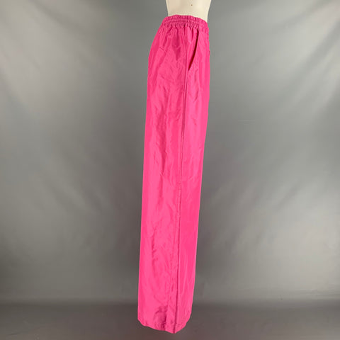 RALPH LAUREN Size 6 Pink Fuchsia Silk Wide Leg Dress Pants