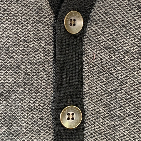 RAG & BONE Size L Grey Black Geometric Wool V-Neck Vest