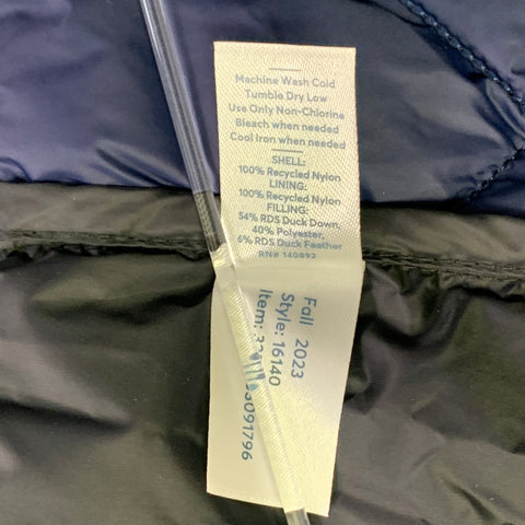MARINE LAYER Fall 2023 Size L Rhett Navy Quilted Nylon Zip Up Jacket