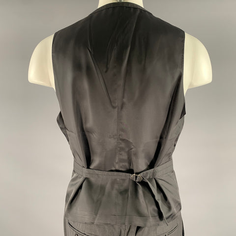 ONASSIS Size 42 Grey Wool 2 Piece Vest Trouser Set