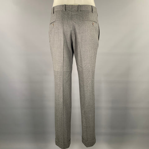 ERMENEGILDO ZEGNA Size 32 Light Charcoal  Heather Wool Slim Fit Dress Pants