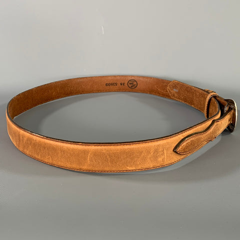SILVER CREEK Size 38 Tan Leather Belt