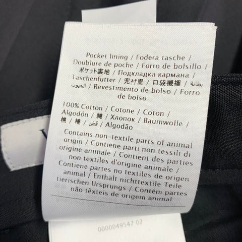 VALENTINO Pantalon plissé noir Taille 36 en mélange polyester et laine vierge
