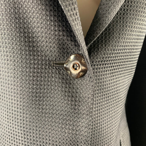 MASATOMO Size M Black Silk Diamond Notch Lapel Jacket