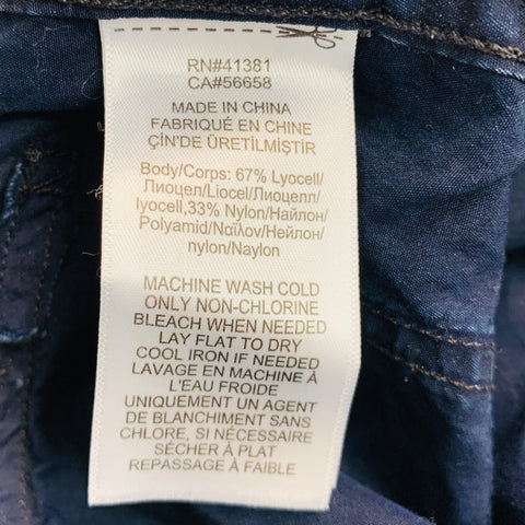RRL by RALPH LAUREN Size 32 Indigo Wash Lyocell Blend Zip Fly Casual Pants