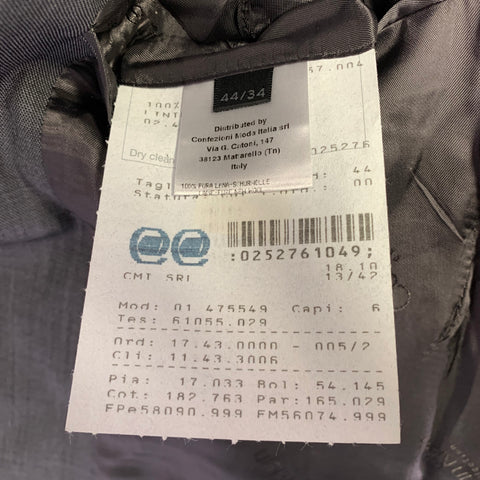 CALVIN KLEIN COLLECTION Size 34 Grey Wool Notch Lapel Suit