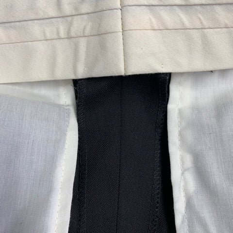 AMI by ALEXANDRE MATTIUSSI Size 35 Black Wool Tapered Button Fly Dress Pants