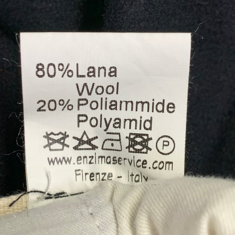 Pantalon de costume droit à devant plat en mélange de laine bleu marine EAST HARBOUR SURPLUS Taille 34