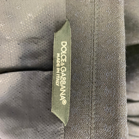 DOLCE & GABBANA Size 42 Navy Pattern Wool Blend Suit