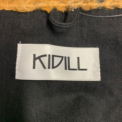 KIDILL Oversized Black Tan Mixed Materials Cotton Jacket