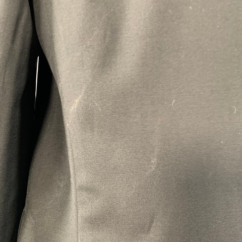 ERMENEGILDO ZEGNA Size 48 Regular Black Wool Twill Notch Lapel Sport Coat