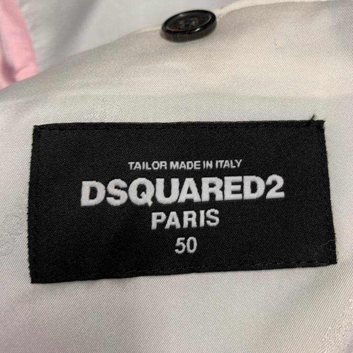 DSQUARED2 PARIS Size 40 Grey Black Houndstooth Wool Notch Lapel Suit