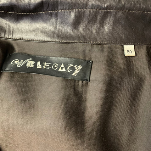 OUR LEGACY Size M Brown Dark brown Polyester Button Up Long Sleeve Shirt